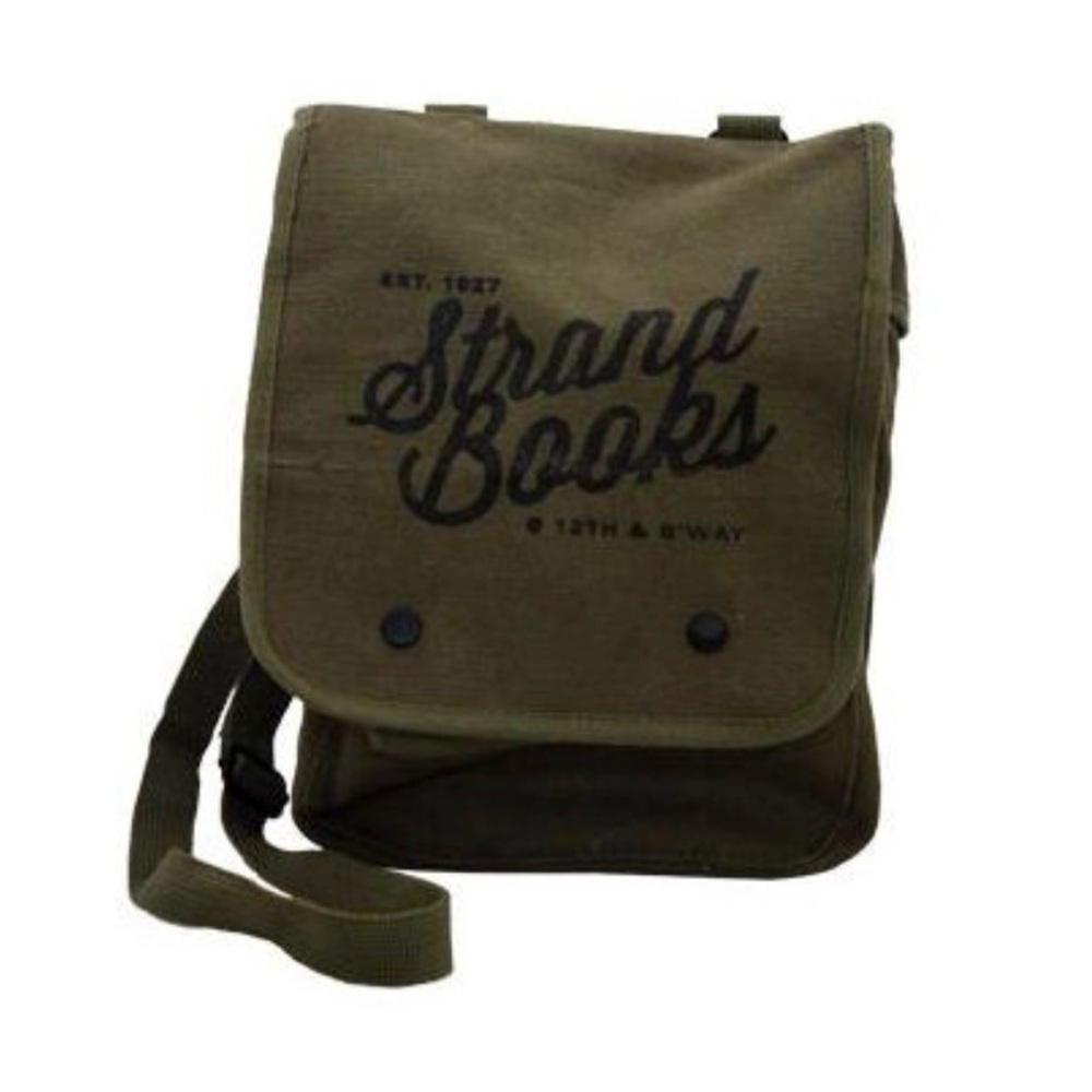 Vintage Khaki “STRAND BOOKS” Canvas Crossbody Bag - Picture 8 of 9